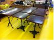 Lot de tables bistrot plateau bois et pied fonte Ctes d'armor Aucaleuc